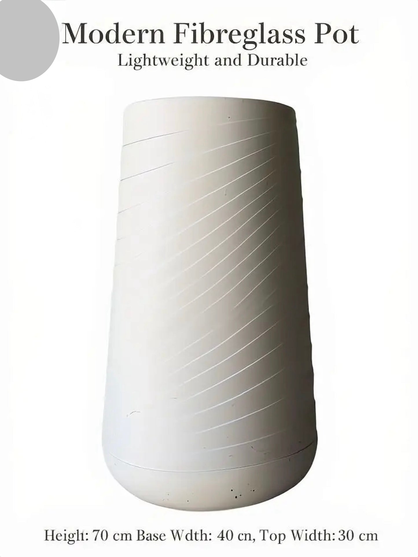 Tall Modern Fibreglass Pot Planter – Lightweight & Durable | 70 cm