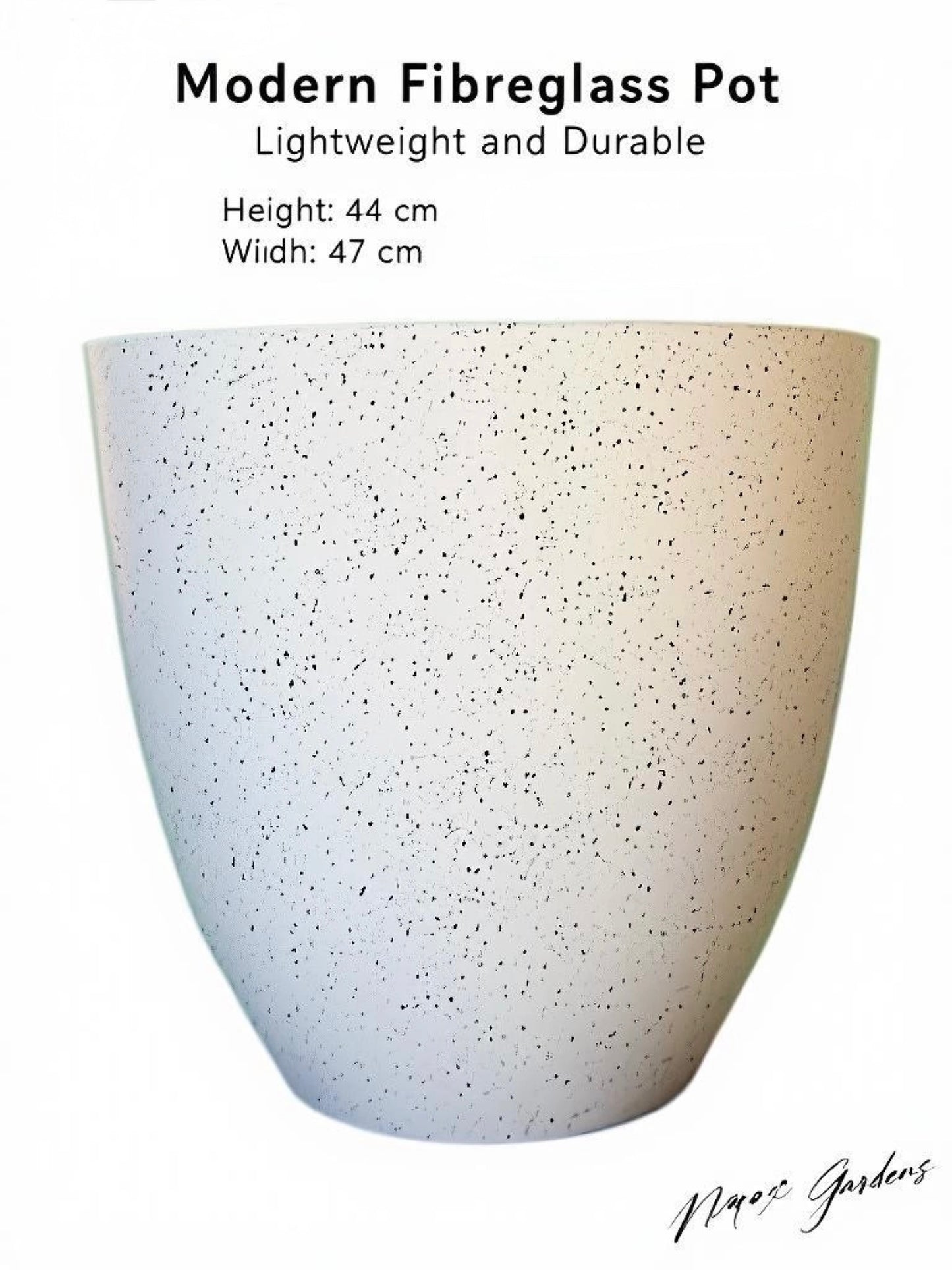 Modern Terrazzo-Style Fibreglass Indoor & Outdoor Pot – 44cm | Lightweight Planter